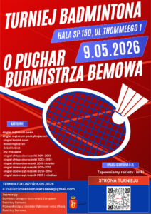 Turniej badmintona o puchar Burmistrza Bemowa
