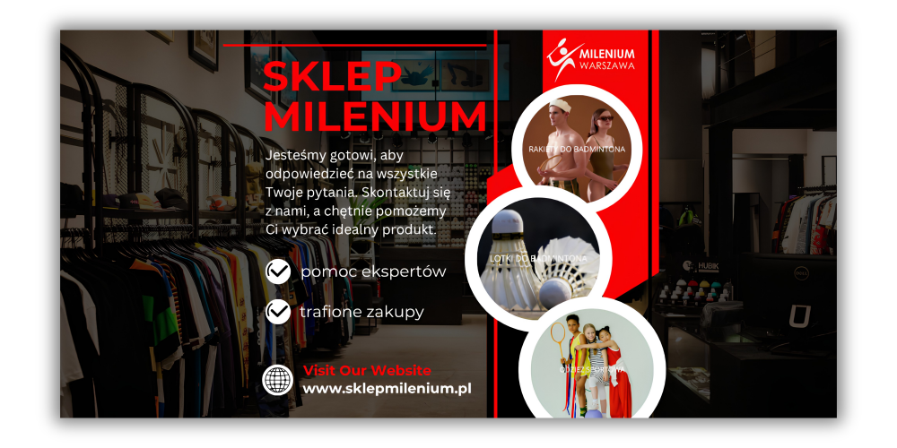 Sklep internetowy ze sprzętem do badmintona www.sklepmilenium.pl